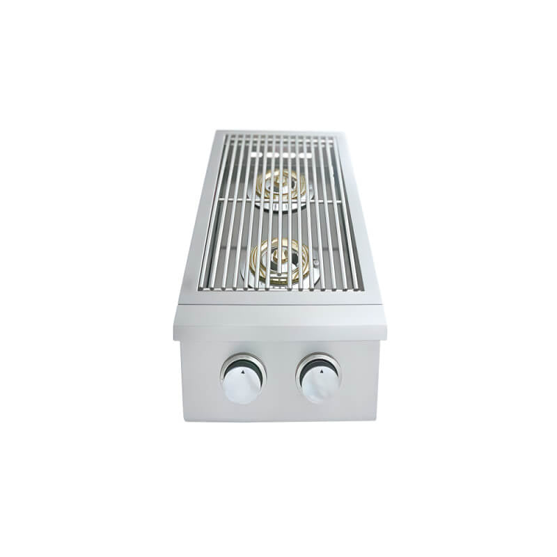 RCS Premier Series Stainless Steel Double Side Burner - RJCSSB - by Renaissance Cooking Systems | Buy at Agent BBQ