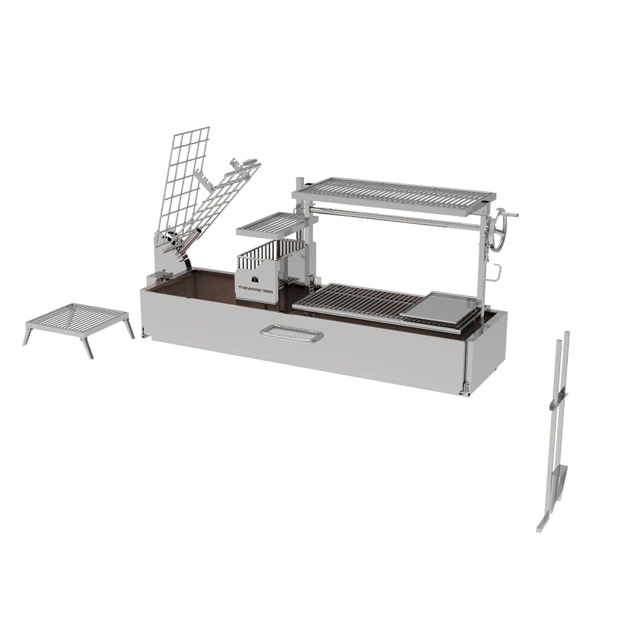 Tagwood BBQ08SS Argentine Santa Maria Wood Fire & Charcoal Gaucho Grill - by Tagwood BBQ | Buy at Agent BBQ