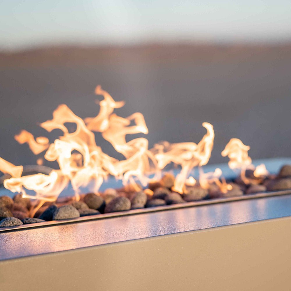 TOP Fires by The Outdoor Plus Coronado 72 - Inch Linear Powder Coated Steel Gas Fire Pit - by The Outdoor Plus | Buy at Agent BBQ