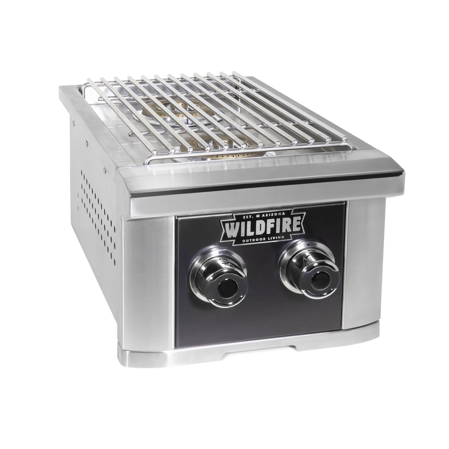 Wildfire Ranch Black 304 SS Gas Double Side Burner - WF - DBLSBRN - RH - LP/NG - by Wildfire Outdoor Living | Buy at Agent BBQ