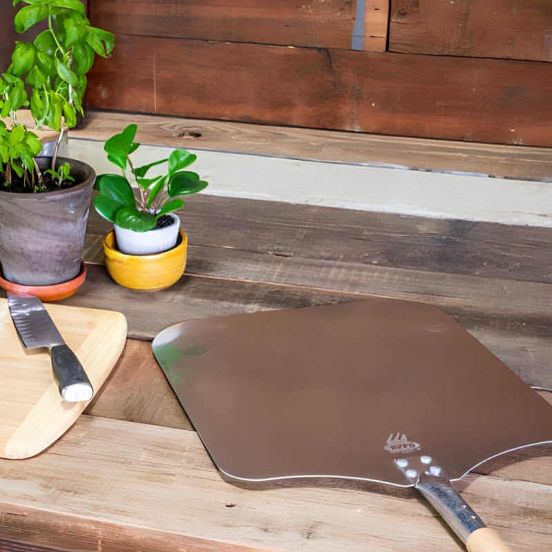 WPPO 16 - Inch x 40 - Inch Traditional Aluminum Pizza Peel With Long Wood Handle - WKPA - 1640W - by WPPO | Buy at Agent BBQ